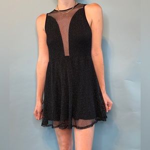 For Love and Lemons Nit Shimmer Black Mini